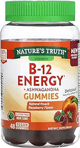 B-Energized Energy Gummies | 48 Count | with B-Vitamins, L-Carnitine & Ashwagandha | Vegan, Non-GMO & Gluten Free Supplement | by Nature's Truth