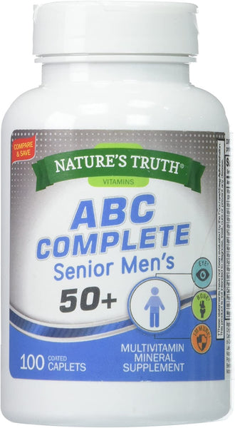 Nature's Truth Adult Men's Multivitamin, Senior 50 Plus, 100 Count