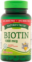 Nature's Truth Biotin 1,000mcg Tablets, 120 Count