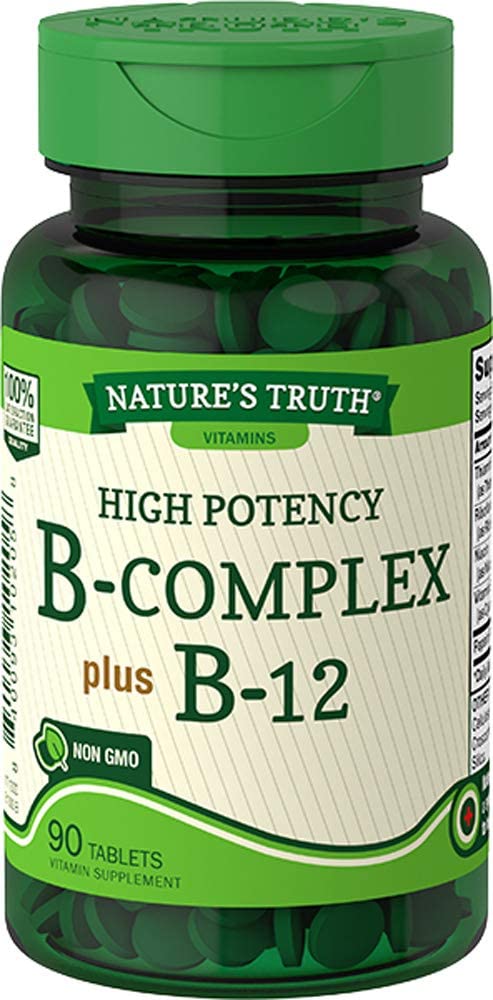 Nature's Truth High Potency B-Complex plus B-12 Tablets - 90 ct