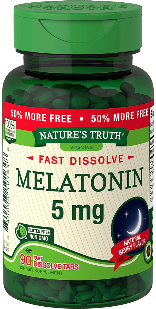 Nature's Truth Melatonin 5 mg Fast Dissolve Tablets, 90 Count