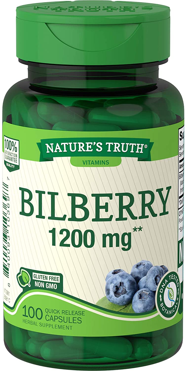 Nature's Truth New Bilberry 1200 mg 100 Capsules