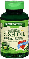 Nature's Truth Omega-3 Fish Oil 1000 mg, Natural Lemon Flavor, 60 Softgels