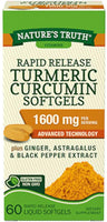Nature's Truth Rapid Release Turmeric Curcumin Softgels, 1600mg - 60 Liquid Softgels