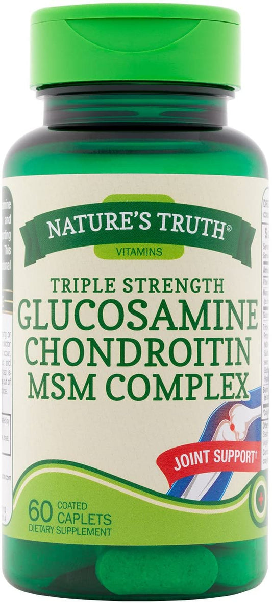Nature's Truth TS Glucosamine Chondroitin MSM Complex 60 Caplets