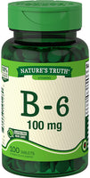 Nature's Truth Vitamin B-6 100mg Tablets, 100 Count