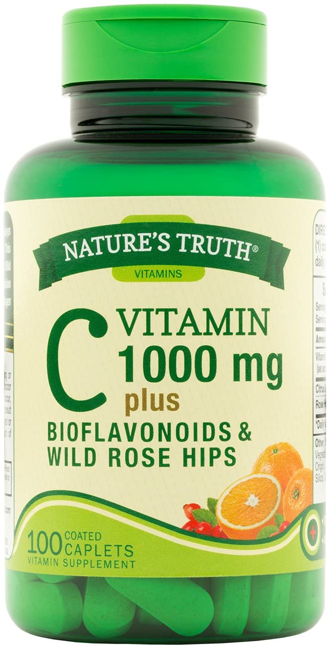 Nature's Truth Vitamin C with Bioflavonoids & Rose Hips, Tablets, 1,000 mg, 100 Count