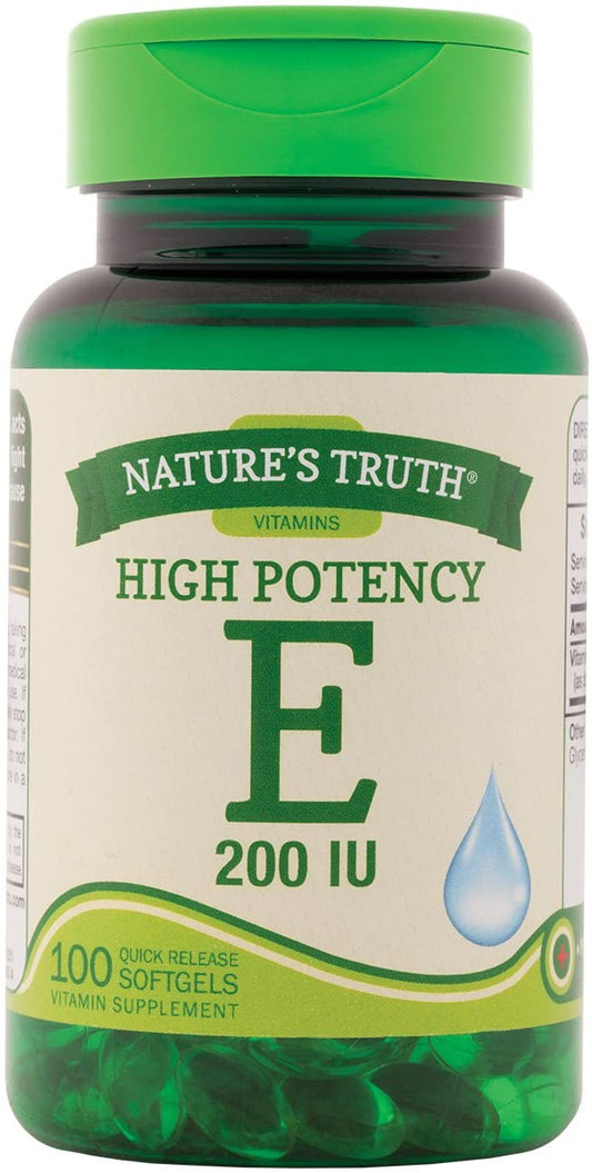 Nature's Truth Vitamin E Pure DL-Alpha, 200 IU, 100 Count