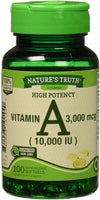 Natures Truth Vitamin A 10,000 IU Quick Release Softgels, 100 Count