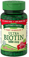 Nature's Truth Biotin 5000mcg Bonus Fast Dissolve Tabs 78 ct