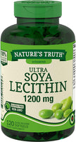 Ultra Soy Lecithin Capsules 1200 mg | 120 Softgels | Non-GMO, Gluten Free | by Nature's Truth