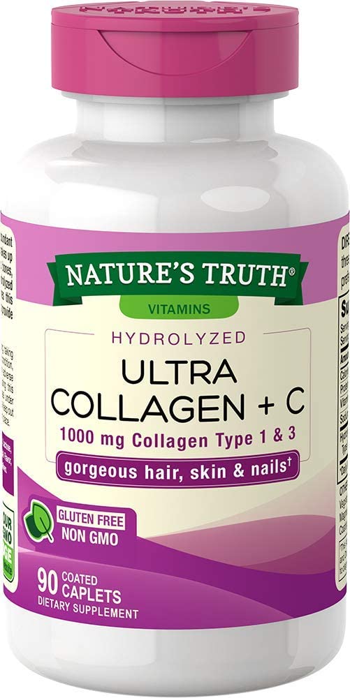 Nature's Truth Hydrolyzed 1000 Mg Collagen Type I & Iii with Vitamin C, 90 Count